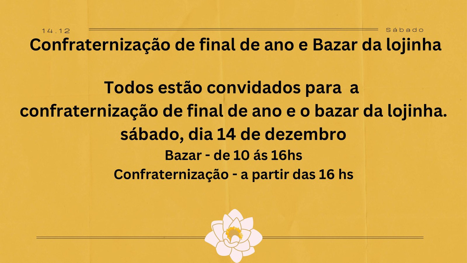 Slider Bazar E Confraternizacao